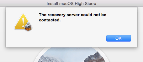 Fix “The recovery server could not be contacted” on macOS