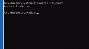 bootrec fixboot access denied