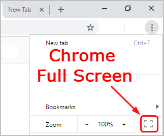 shortcut for fullscreen chrome mac