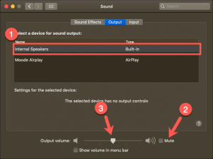 macbook pro no audio output devices found