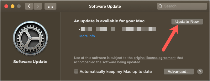 macbook pro software update not working