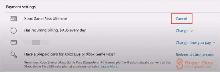 how to cancel membership xbox game pass