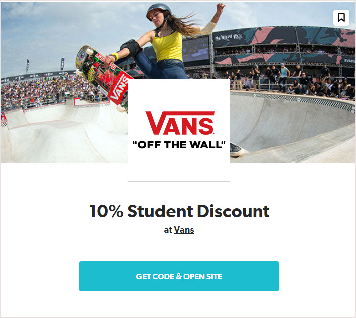 vans store student discount