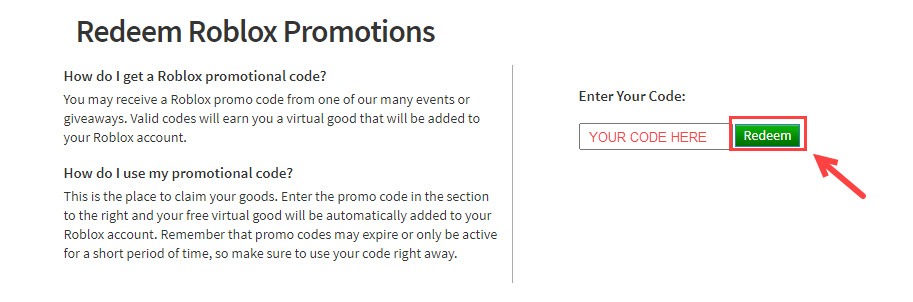 Roblox Promo Codes July 2021 For 1 000 Free Robux Items - how to redeem roblox card on mobile
