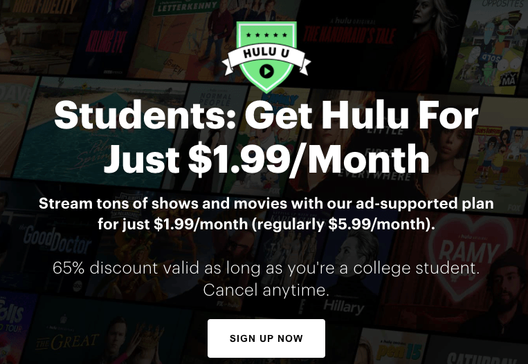 Get $1.99 Hulu Student Discount - Super Easy